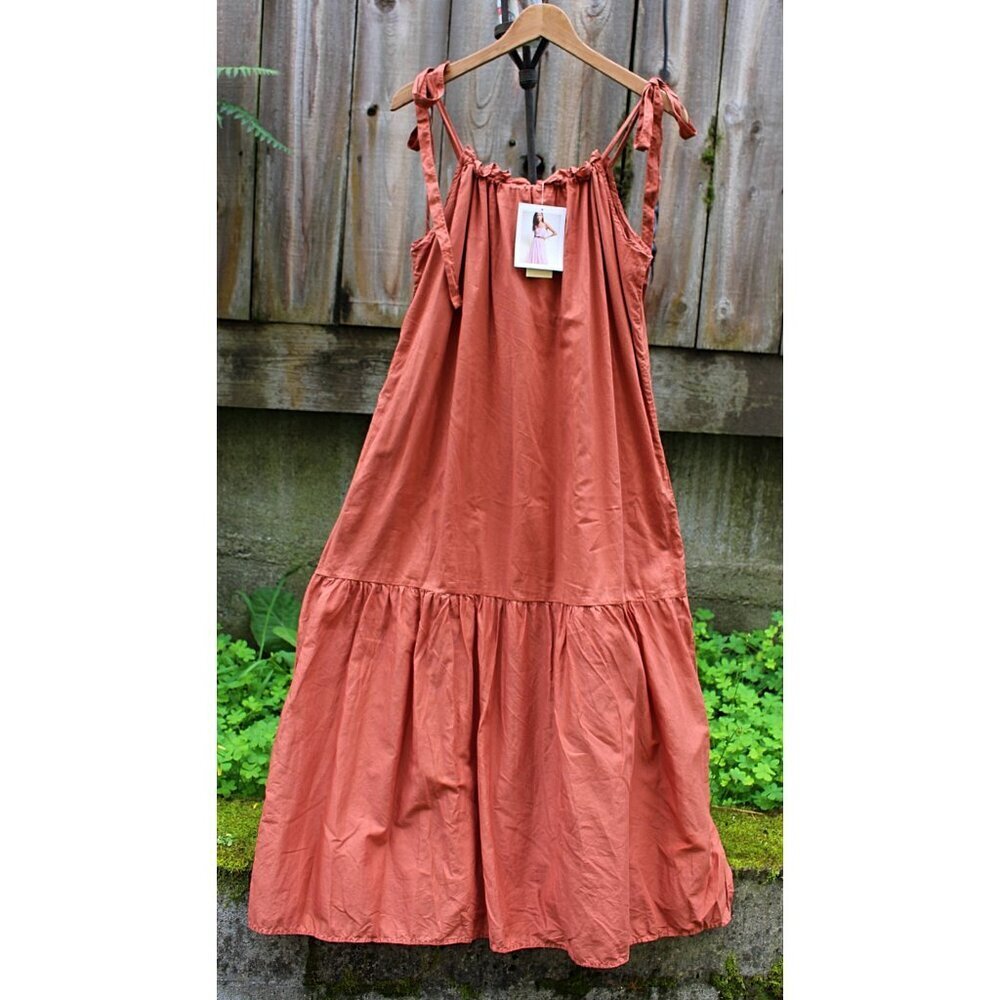 New w/Tags - Nation LTD- Sequoia Voluminous A-Line Maxi Dress in Rust, size XXL